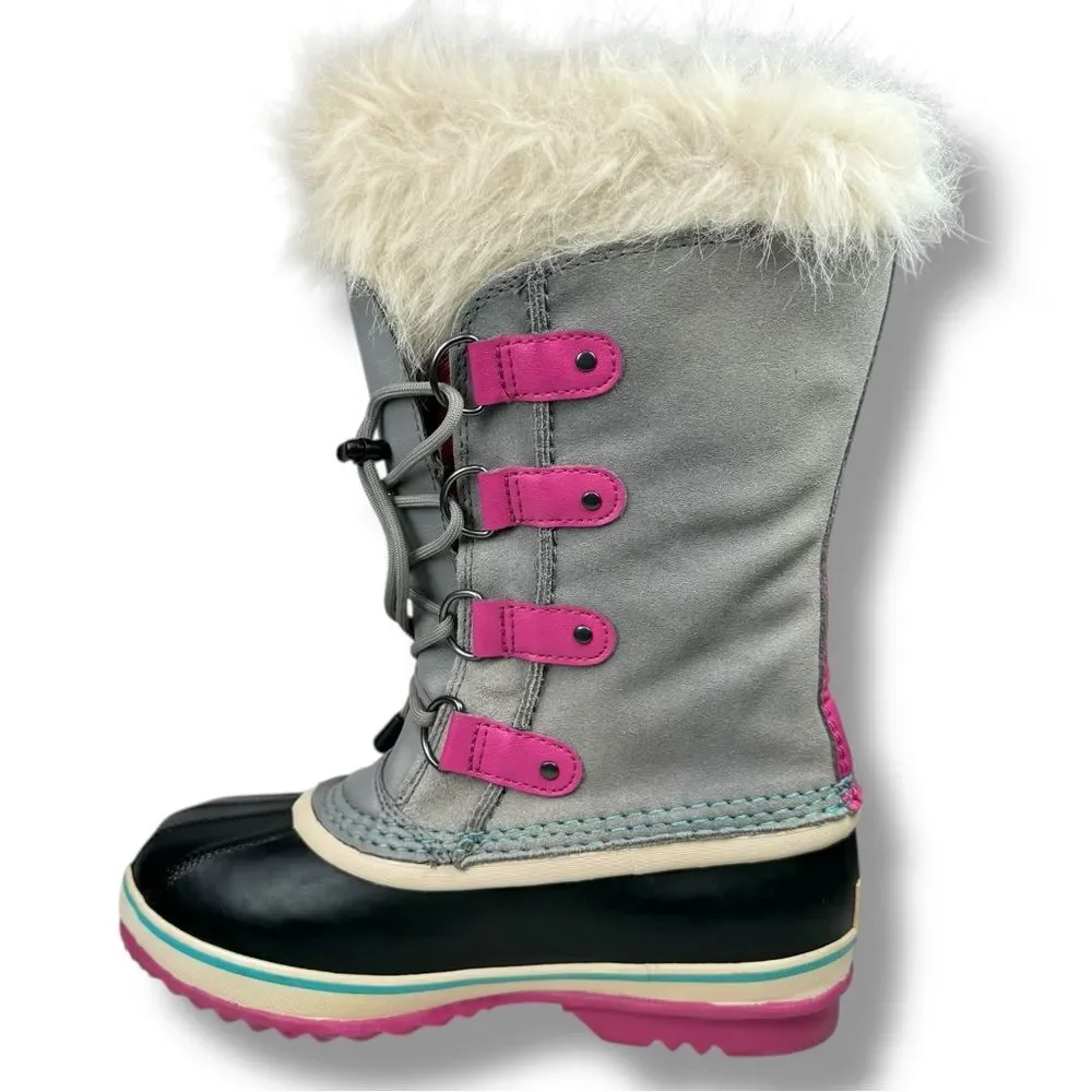 Sorel Joan of Arctic Waterproof Suede Snow Boots Faux Fur Size 5 Cozy Wintercore